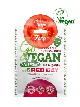 фото упаковки 7 Days Go Vegan Тканевая маска для лица Saturday Red Day