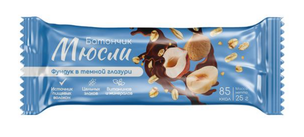 фото упаковки Батончик мюсли фундук в темной глазури