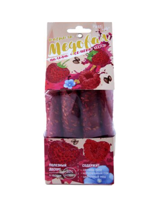 Pastilab Пастила медовая, пастила, Малиновая с семенами льна, 70 г, 1 шт.