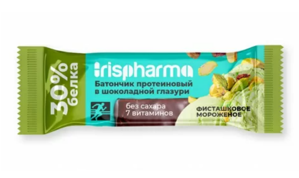 фото упаковки Irispharma Батончик протеиновый 30% Фисташковое мороженое