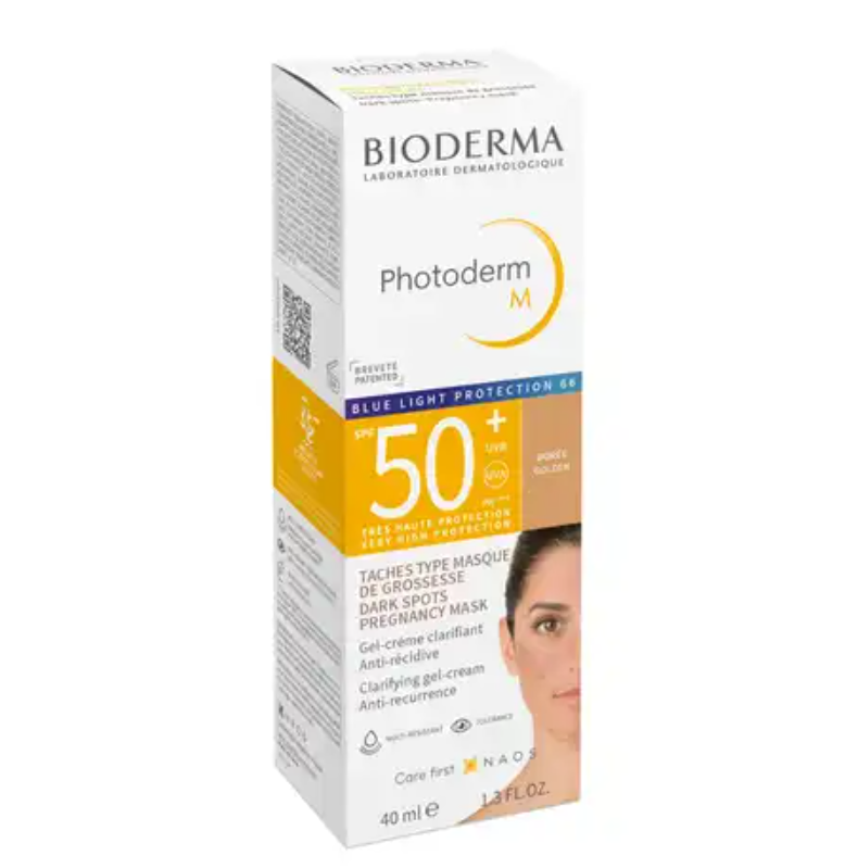 Bioderma Photoderm М Крем-гель солнцезащитный SPF50+, темный оттенок, крем-гель, для чувствительной кожи с гиперпигментацией, 40 мл, 1 шт.