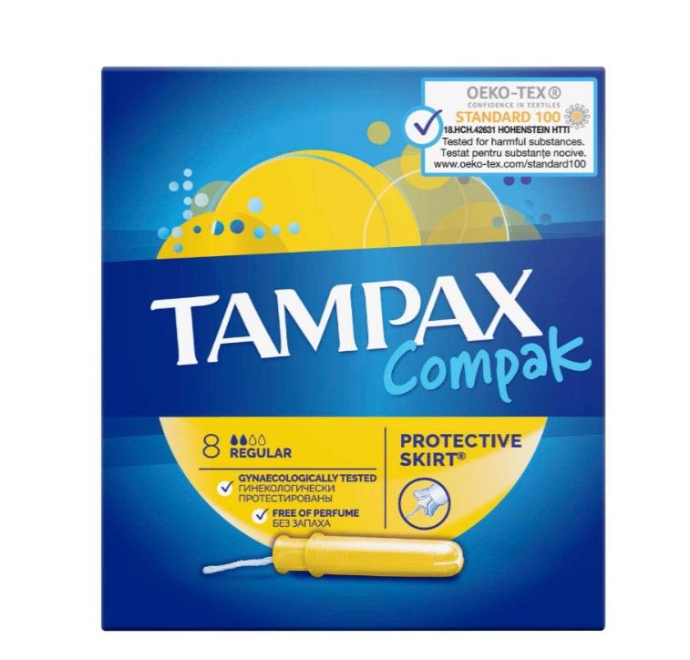 Tampax Compak regular тампоны с аппликатором, 8 шт.