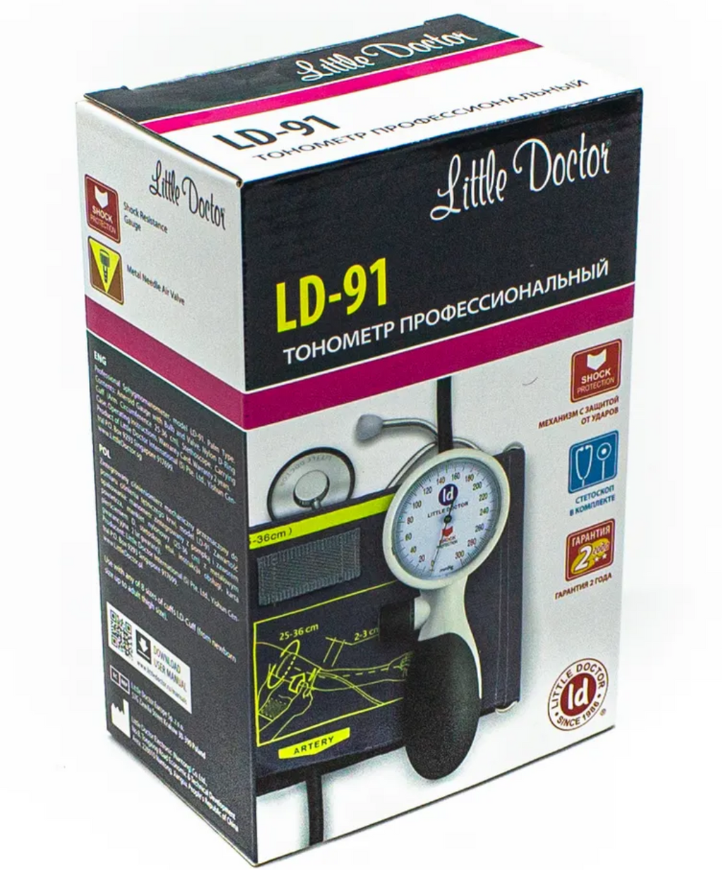 фото упаковки Тонометр механический Little Doctor LD-91, манжета 25-36см, 1 шт. фото упаковки Тонометр механический Little Doctor LD-91