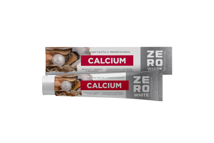 фото упаковки Zero White Зубная паста Calcium с минералами укрепляющая