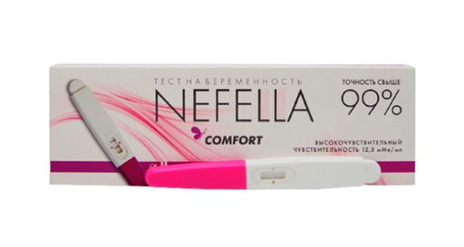 Nefella Comfort Тест на беременность высокочувствительный струйный, 1 шт.