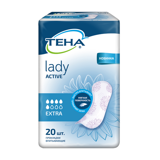 Прокладки урологические Tena Lady Active Extra, прокладки урологические, 5 капель, 20 шт.