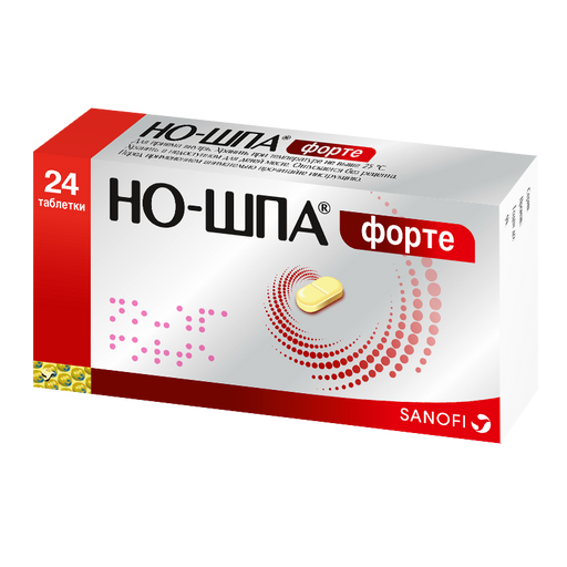 Но-шпа форте, 80 мг, таблетки, 24 шт.