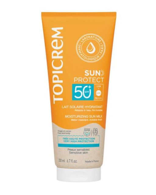 Topicrem Sun Protect Молочко солнцезащитное, SPF50, Увлажняющее, 200 мл, 1 шт.