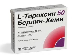 L-Тироксин 50 Берлин-Хеми, 50 мкг, таблетки, 50 шт.
