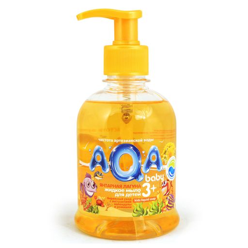 AQA baby мыло жидкое для детей Янтарная лагуна, 300 мл, 1 шт.