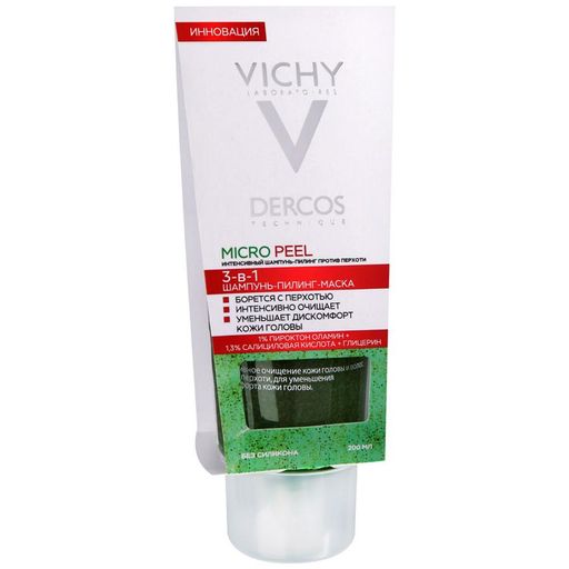 Vichy Dercos Micropeel 3-в-1 Шампунь-пилинг, 200 мл, 1 шт.