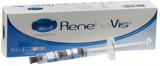 Renehavis Имплантат синовиальной жидкости, 2.2% + 1%, протез синовиальной жидкости, 0.7мл + 0.7мл, 1 шт.